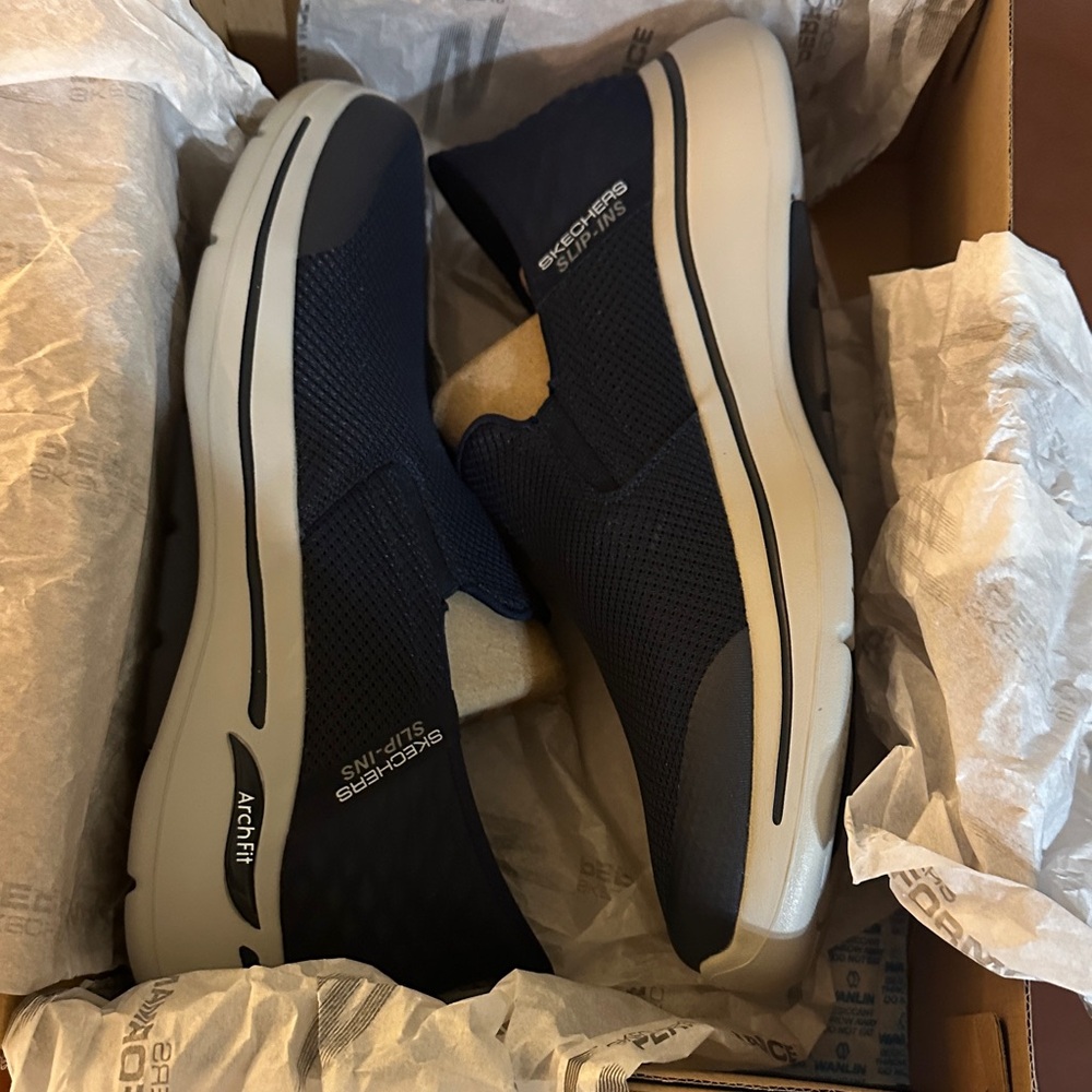 Skechers Men's Dark Blue Slip-On Loafers